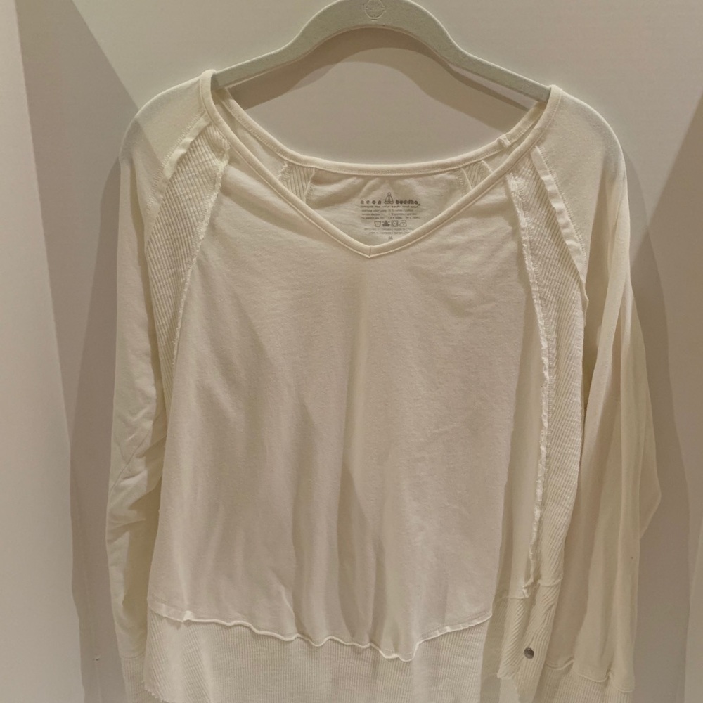 Neon Buddha long sleeve off-white cotton shirt